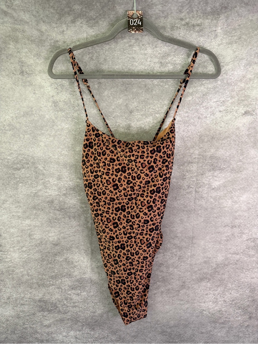 Shade & Shore Leopard Print Bandeau Bodysuit - Brown & Black